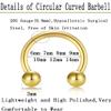 20G Horseshoe Septum Nose Nostril Ring Hoop, 7 Pairs Circular Curved Barbell Externally Threaded, Silver Small Body Piercing Jewelry Set for Lip Eyebrow Nipple Belly labret Daith Tragus Helix Cartilage Rook Multiple Piercing Smiley ( Ball 6MM - 14MM) view 4