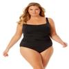 Anne Cole Plus Size Classic Square Neck One-Piece Black 24W view 1