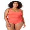 Anne Cole Plus Size Classic Square Neck One-Piece Black 24W view 2