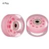 PATIKIL 32 x 58mm Roller Skate Wheels with Bearings, 4 Pack 82A Quad Skate Replacement for Double Row Skate Skateboard Indoor or Outdoor, Shine Pink view 3