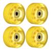 PATIKIL 32 x 58mm Roller Skate Wheels with Bearings, 4 Pack 82A Quad Skate Replacement for Double Row Skate Skateboard Indoor or Outdoor, Shine Yellow view 1