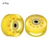 PATIKIL 32 x 58mm Roller Skate Wheels with Bearings, 4 Pack 82A Quad Skate Replacement for Double Row Skate Skateboard Indoor or Outdoor, Shine Yellow view 3