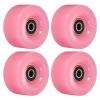 PATIKIL 32 x 58mm Roller Skate Wheels with Bearings, 4 Pack 82A Quad Skate Replacement for Double Row Skate Skateboard Indoor or Outdoor, Pink view 1