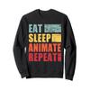 Eat Sleep Animate Repeat Sweatshirt view 1