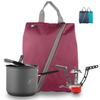 FINJAN Backpack Cooking Kit Camping Set Ultralight for 2 People, EX Easy Store Coffee Pot, Portable Travel Burner Stove, Water Resistant Case. Small Light Compact for Boiling Water Coffee Tea. view 1