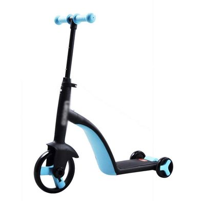Kick Scooter for Kids, Scooter- Foldable Adjustable Height Easy Turning Wheel Scooter Kids Boys Girls Flashing (Color : Yellow) (Color : Blue)