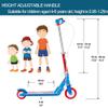 Kick Scooter for Kids, Kick Scooter for Adults, Teens | Foldable, Lightweight w/Wheel Bearings | Height-Adjustable, 220LB Max Load (Color : Blue) (Color : Blue) view 2