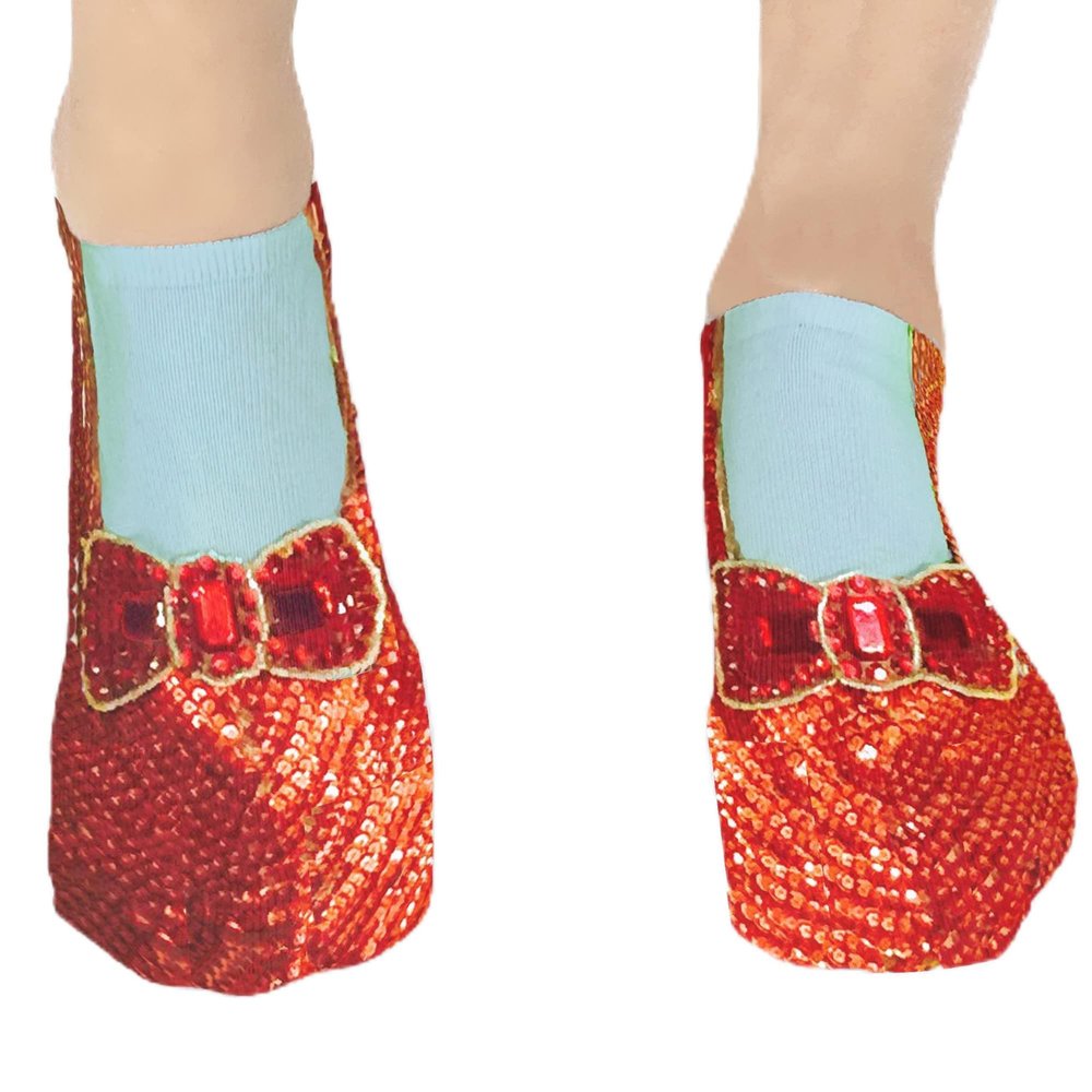 Funny Socks for Men & Women - Classics & Grippy - Fun Gag Gifts for Adults - Women's Ruby Slippers