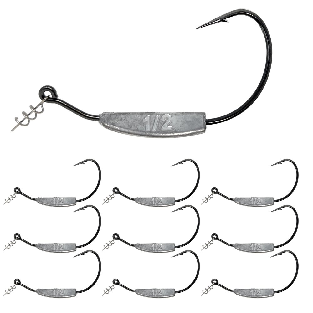 Reaction Tackle Weighted Swimbait Hooks - 1/2oz 10/0