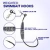 Reaction Tackle Weighted Swimbait Hooks - 1/2oz 10/0 view 3