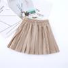 winying Kids Girls Fashion Plaid Pleated High-Waist A-line Skirt Dance Skirt Daily Schoogirls Uniform Dress Khaki A 10-11 Years view 2