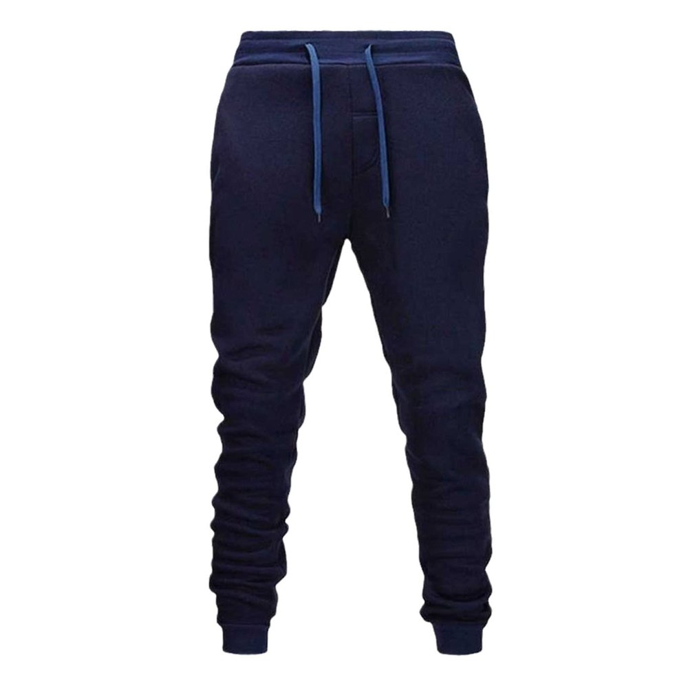 Men's Jogging Sweatpants Running Male Sport Fitness Sportswear Homme Casual Cotton Trousers Pants Blue