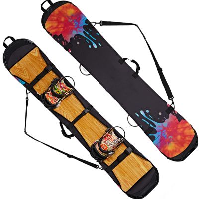 WEALTHY73 Portable Snowboard Bag Snowboard Protector One Shoulder Ski Equipment Storage Bag SBR Rubber Waterproof Wear-Resistant Fabric,Black,160CM