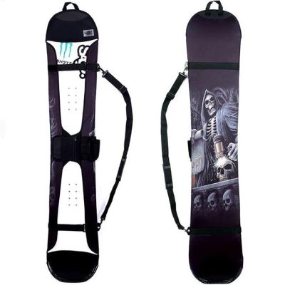 WEALTHY73 Portable Veneer Protective Cover All-Around Snowboard Bag Ski Equipment Storage Bag SBR Elastic Fabric Waterproof and Wear-Resistant, Ghost,140CM