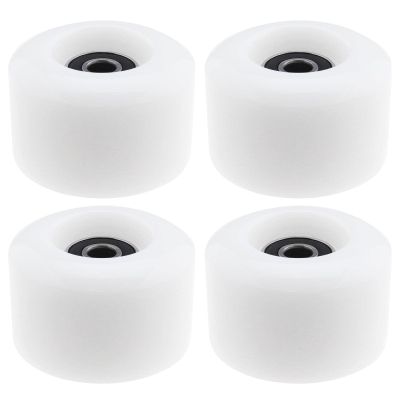 Create idea 4PCS Roller Skates Wheels 54mm Diameter 80A Hardness Quad Skates Rechange Wheels with ABEC-9 608RS Bearings Replacement Wheels White
