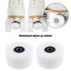 Create idea 4PCS Roller Skates Wheels 54mm Diameter 80A Hardness Quad Skates Rechange Wheels with ABEC-9 608RS Bearings Replacement Wheels White view 2