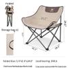 Whitsunday Outdoor Foldable Camping Chair with Built-in Side Pocket (1, Ivory) view 3