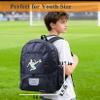 Rudmox Soccer Ball Bag-Backpack for Basketball,Volleyball with Cleat Shoes and Ball Compartment for Sports Team,Trainning(Brighten Black New) view 2