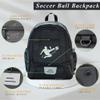 Rudmox Soccer Ball Bag-Backpack for Basketball,Volleyball with Cleat Shoes and Ball Compartment for Sports Team,Trainning(Brighten Black New) view 3
