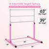 Safly Fun Gymnastics Bar for Kids Ages 3-15 | Sturdy Steel Home Gym, Adjustable Height (3 to 5 ft) with Anti-Slip Base, Easy Assembly view 2