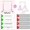 Safly Fun Gymnastics Bar for Kids Ages 3-15 | Sturdy Steel Home Gym, Adjustable Height (3 to 5 ft) with Anti-Slip Base, Easy Assembly view 3
