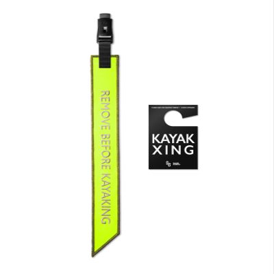 Gearlab Kayak Safety Flag, Neon Yellow, Safety Travel Flag for Outdoor Activities, Rectangular, Solid Pattern, Twill Fabric, Deck Mount, 1 Pack