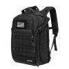 MOSISO Tactical Backpack, 2-Layer Military Daypack 3 Day Assault Pack Rucksack Outdoor Hiking Hunting Camping Training Travel Shoulder Bag with Trolley Belt & USA Flag Patch, Black view 1