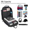 MOSISO Tactical Backpack, 2-Layer Military Daypack 3 Day Assault Pack Rucksack Outdoor Hiking Hunting Camping Training Travel Shoulder Bag with Trolley Belt & USA Flag Patch, Black view 2