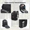 MOSISO Tactical Backpack, 2-Layer Military Daypack 3 Day Assault Pack Rucksack Outdoor Hiking Hunting Camping Training Travel Shoulder Bag with Trolley Belt & USA Flag Patch, Black view 3