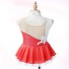 Agoky Kids Girls Floral Print Mock Neck Figure Ice Skating Gymnastic Dress Sequin Ballet Lyrical Jazz Modern Dance Dress Burgundy&White 14 Years view 4