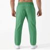 Boladeci Stretch Travel Pants for Men Fishing Sun Protection Casual Lounge Lightweight Summer Hiking Hot Weather Sweatpants for Men Green 34 view 4