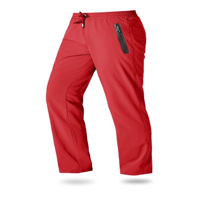 Boladeci Hiking Pants for Men Lightweight Quick Dry Travel Fishing Pants Breathable Casual Sweatpants with Pockets Waist Fast Dry Active Gym Jogging Sun UV Protection Red