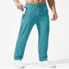 Boladeci Fishing Casual Pants for Men Lightweight Lounge Hiking Stretch Quick Dry Breathable Poylester Summer Travel Camping Sweatpants with Drawstrings Lake Blue 36 view 2
