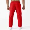 Boladeci Fishing Casual Pants for Men Lightweight Lounge Hiking Stretch Quick Dry Breathable Poylester Summer Travel Camping Sweatpants with Drawstrings Red 36 view 4