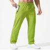 Boladeci Mens Lightweight Hiking Pants Quick Dry Stretch Breathable Elastic Waist Sun Protection with Drawstrings Polyester Water Resistant Sweatpants Green 36 view 2