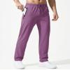 Boladeci Mens Summer Lightweight Sweatpants Hiking Quick Dry Elastic Waist Fishing Casual Lounge Jogger Workout UV Protection Pants for Men Purple 40 view 2