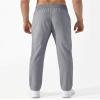 Boladeci Pants Men Lightweight Quick Dry Elastic Waist Summer Sweatpants UV Sun Protection Gym Workout Camping Athletic Joggers with Pockets Travel Running Fishing Hiking Pants Light Grey view 4