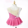 Agoky Kids Girls Floral Print Mock Neck Figure Ice Skating Gymnastic Dress Sequin Ballet Lyrical Jazz Modern Dance Dress Pink&White 12 Years view 4