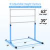 Gymnastics Bar for Kids Ages 3-15 | Sturdy Steel Home Gym, Adjustable Height (3 to 5 ft) with Anti-Slip Base, Easy Assembly view 3