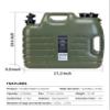 UPWOIGH Camping Water Container, 8.2 Gallon Water Jug(17.2x14.6x9.9 in), Truly No Leakage Water Storage, Big Green Water Tank,BPA Free Portable Emergency Water Storage for Camping, Hiking,Hurricane view 3