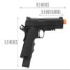 Army Armament Full Metal R32 Gas Blowback Airsoft Pistol - Black view 2