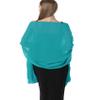 Chiffon Shawls and Wraps for Evening Dresses Women Elegant Soft Scarf Bridal Scarve Wedding Stole (Turquoise, Plus Size) view 1