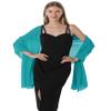 Chiffon Shawls and Wraps for Evening Dresses Women Elegant Soft Scarf Bridal Scarve Wedding Stole (Turquoise, Plus Size) view 2