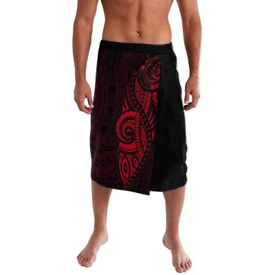 Tonga Samoan Polynesian Printing Sarong Lavalava Custom Island Wear Wrap Skirt Ie Faitaga Men Printing Beach Sarong Clothes