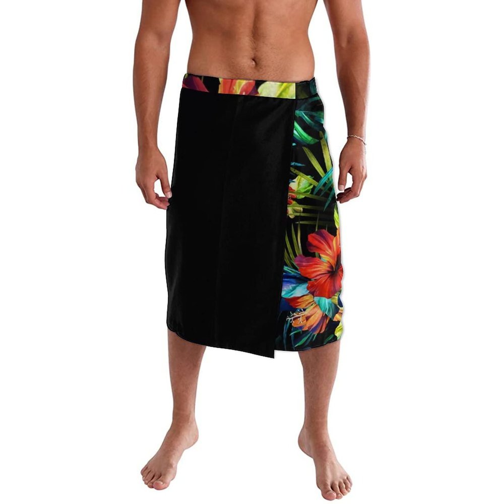Tonga Samoan Polynesian Printing Sarong Lavalava Custom Island Wear Wrap Skirt Ie Faitaga Men Printing Beach Sarong Clothes