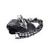 1PC Fashion Link Bracelets Silver Gold Dragon Head Dragon Lin Bracelet Retro Exaggerated Men's Dragon Bracelet Jewelry Accessories(21cm,Golden) view 3