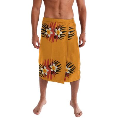 Tonga Samoan Polynesian Printing Sarong Lavalava Custom Island Wear Wrap Skirt Ie Faitaga Men Printing Beach Sarong Clothes
