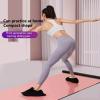 JENPECH Slide Board - at-Home Cardio Workout to Tone Legs, Glutes, & Core Muscles - Workout Board for Fitness Training and Therapy with Shoe Booties Dark Orange view 2