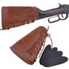 WAYNE'S DOG Leather Recoil Pad Gun Buttstock (Brown - Ambidextrous) view 1