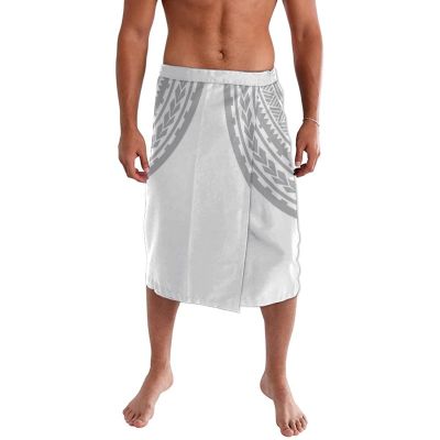 Tonga Samoan Polynesian Printing Sarong Lavalava Custom Island Wear Wrap Skirt Ie Faitaga Men Printing Beach Sarong Clothes